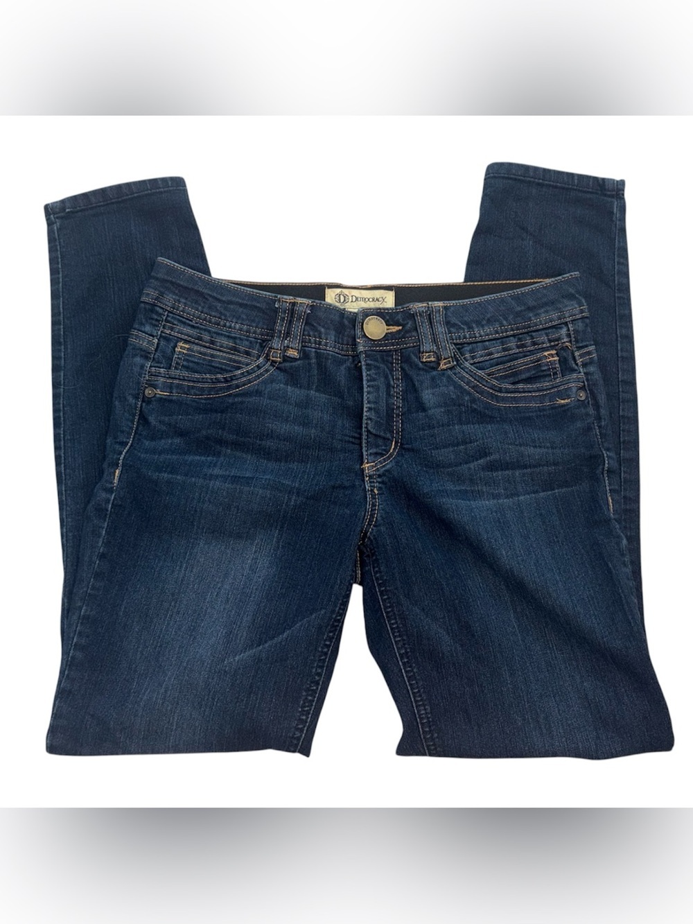 Democracy Jeans Ab Technology Skinny Dark Wash Stretch Denim Womens 8